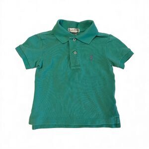 Ralph Lauren Baby Boys' Short Sleeve Polo Teal Pony Logo Shirt 12M